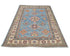 4x6 Blue Kuba Afghan Hand Knotted Wool Area Rug